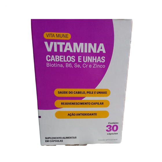 Biotina  - Vitamina  Cabellos, Uñas y Piel.  30 capsulas