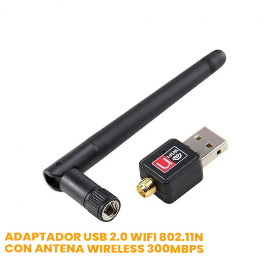 Adaptador Usb 2.0 Wifi 802.11n Con Antena...