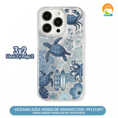 Funda Anti-Caída Cobertura Completa – Estilo Océano Azul Moda de Verano | COD: 99115297