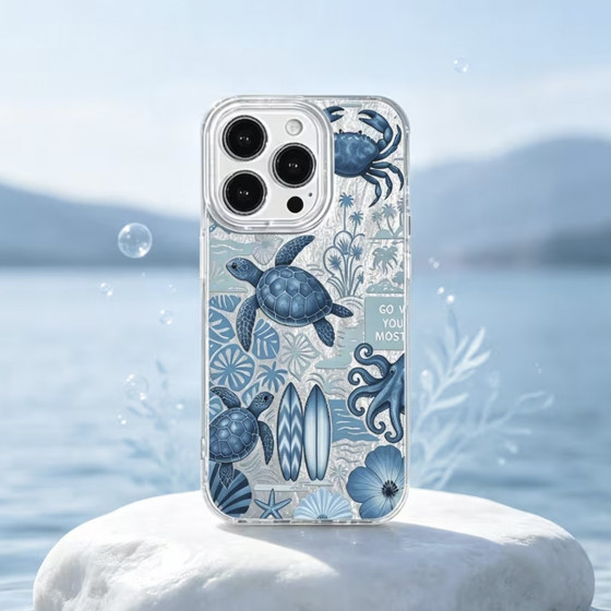 Funda Anti-Caída Cobertura Completa – Estilo Océano Azul Moda de Verano | COD: 99115297