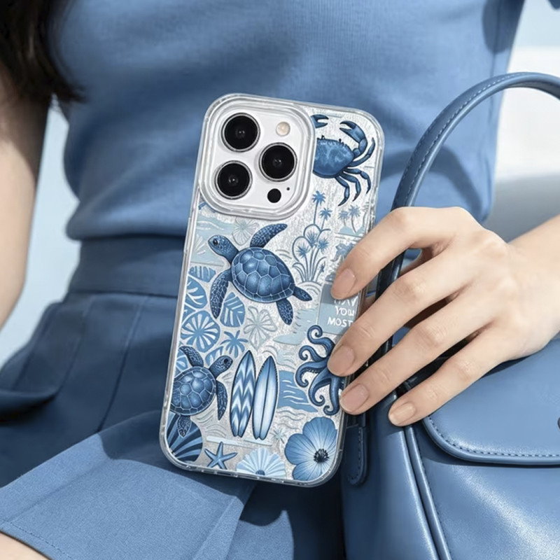 Funda Anti-Caída Cobertura Completa – Estilo Océano Azul Moda de Verano | COD: 99115297