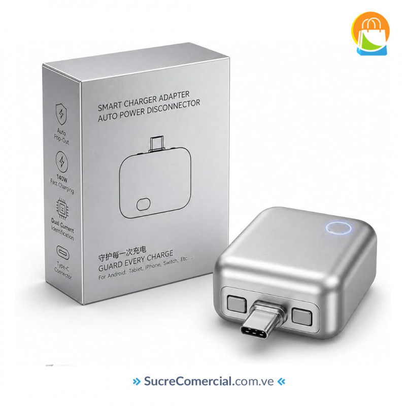 USB-C 140W con Auto-Apagado por IA y Carga Rápida | Cargador Portátil Compacto para Teléfonos